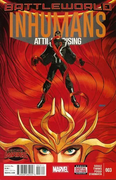 Inhumans: Attilan Rising #3 Regular Dave Johnson Cover comic book cover, 2015