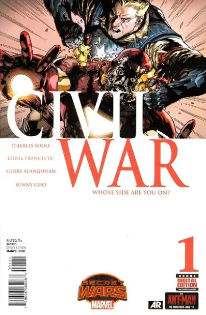 Civil War, Vol. 2 #1 Leinil Francis Yu Regular comic book cover, 2015