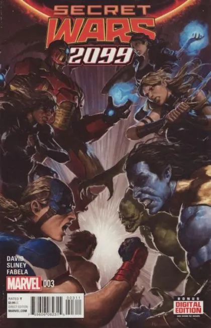 Secret Wars 2099 #3 Dave Rapoza Regular Cover comic book cover, 2015