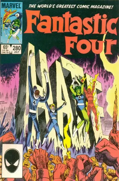 Fantastic Four, Vol. 1 #280 Direct Edition comic book cover, 1985