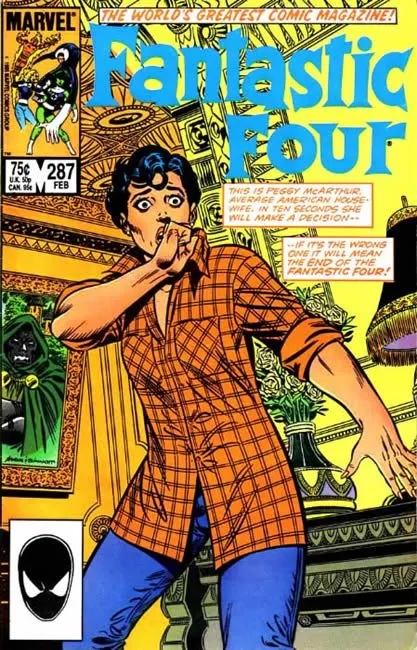 Fantastic Four, Vol. 1 #287 Direct Edition comic book cover, 1986