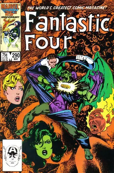 Fantastic Four, Vol. 1 #290 Direct Edition comic book cover, 1986