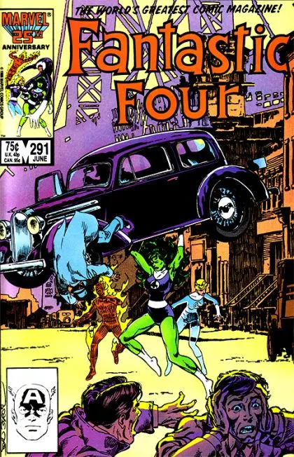 Fantastic Four, Vol. 1 #291 Direct Edition comic book cover, 1986