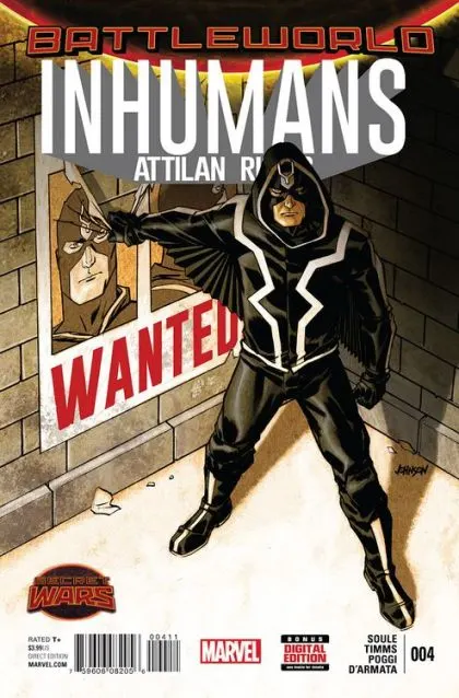 Inhumans: Attilan Rising #4 Regular Dave Johnson Cover comic book cover, 2015
