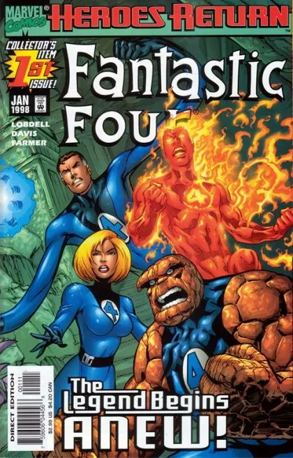 Fantastic Four, Vol. 3 #1 Direct Edition comic book cover, 1998