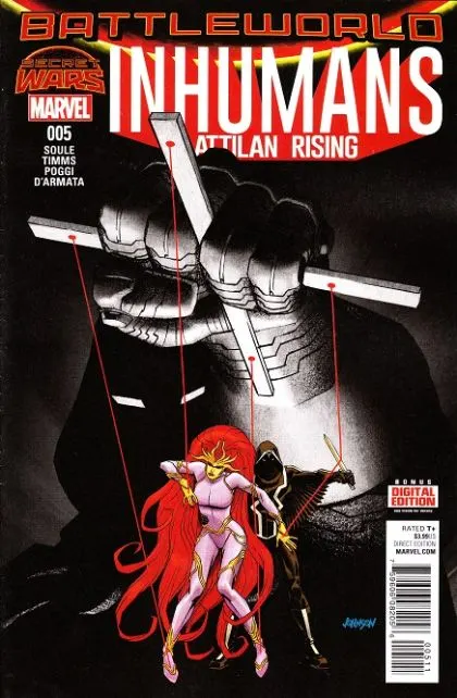 Inhumans: Attilan Rising #5 Regular Dave Johnson Cover comic book cover, 2015