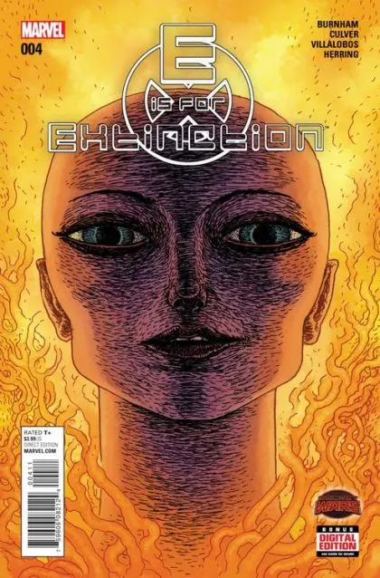 E Is For Extinction #4 comic book cover, 2015