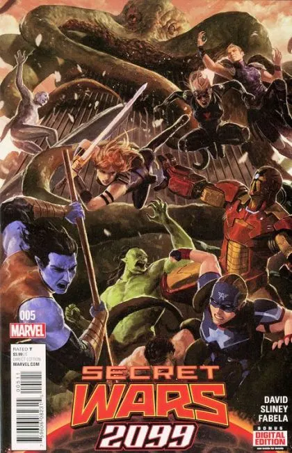 Secret Wars 2099 #5 comic book cover, 2015