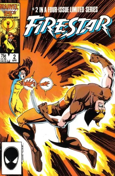 Firestar, Vol. 1 #2 Direct Edition comic book cover, 1986