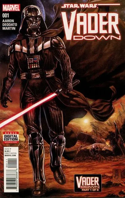 Star Wars: Vader Down #1 Mark Brooks Regular comic book cover, 2016