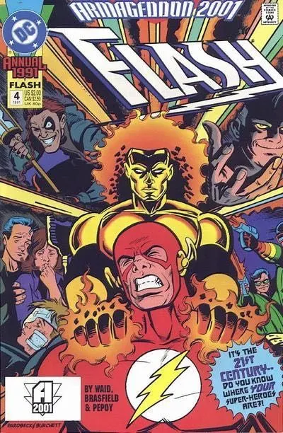 Flash, Vol. 2 Annual #4 Direct Edition comic book cover, 1991