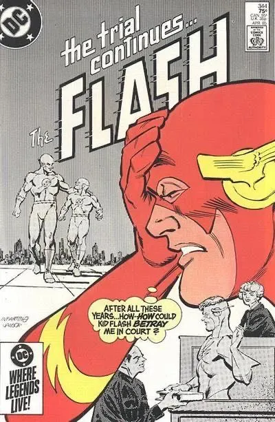 Flash, Vol. 1 #344 Direct Edition comic book cover, 1985