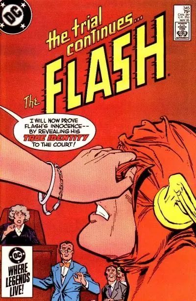 Flash, Vol. 1 #345 Direct Edition comic book cover, 1985