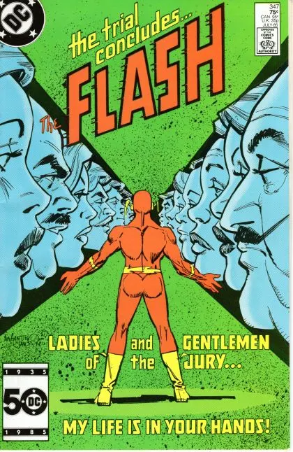 Flash, Vol. 1 #347 Direct Edition comic book cover, 1985