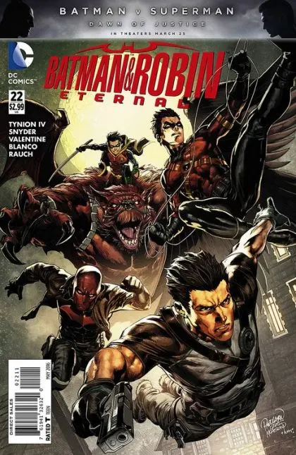 Batman and Robin: Eternal #22 comic book cover, 2016