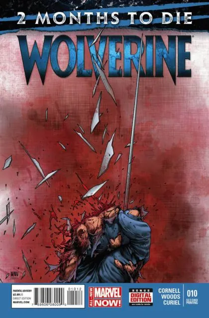 Wolverine, Vol. 6 #10 2nd Printing Variant comic book cover, 2014
