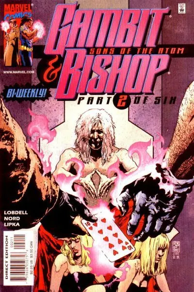 Gambit & Bishop: Sons of the Atom #2 Direct Edition comic book cover, 2001