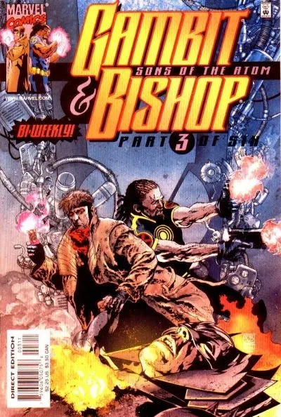 Gambit & Bishop: Sons of the Atom #3 Direct Edition comic book cover, 2001