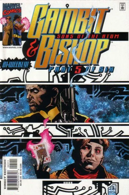 Gambit & Bishop: Sons of the Atom #5 Direct Edition comic book cover, 2001