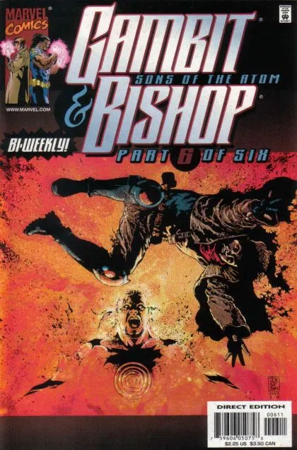 Gambit & Bishop: Sons of the Atom #6 Direct Edition comic book cover, 2001