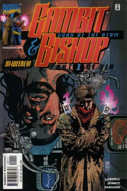 Gambit & Bishop: Sons of the Atom #1 Direct Edition comic book cover, 2001