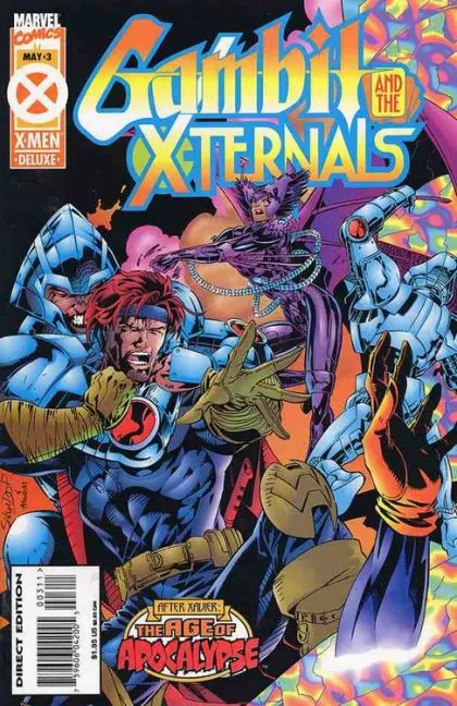 Gambit and the X-Ternals #3 Direct Edition comic book cover, 1995
