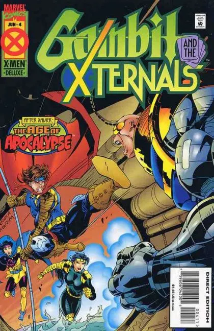 Gambit and the X-Ternals #4 Direct Edition comic book cover, 1995