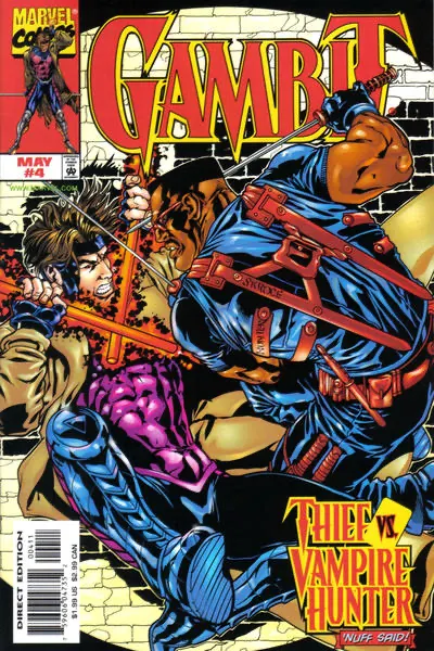 Gambit, Vol. 3 #4 Direct Edition comic book cover, 1999