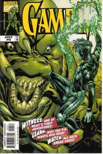 Gambit, Vol. 3 #6 Direct Edition comic book cover, 1999