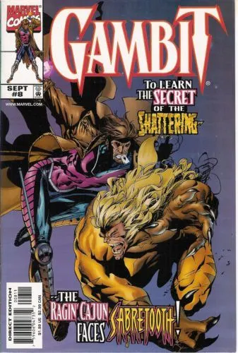 Gambit, Vol. 3 #8 Direct Edition comic book cover, 1999