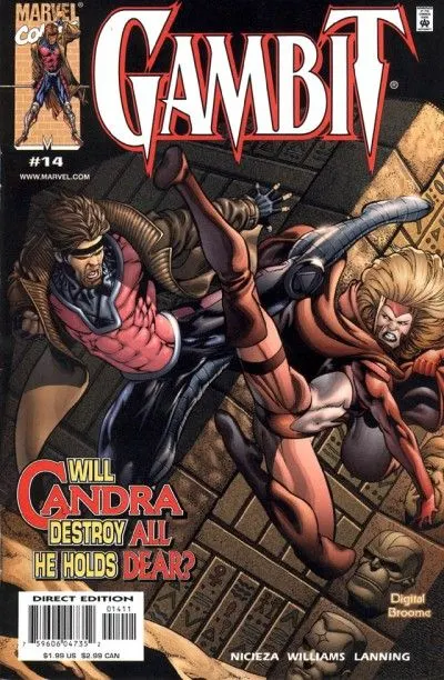 Gambit, Vol. 3 #14 Direct Edition comic book cover, 2000