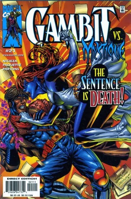 Gambit, Vol. 3 #21 Direct Edition comic book cover, 2000