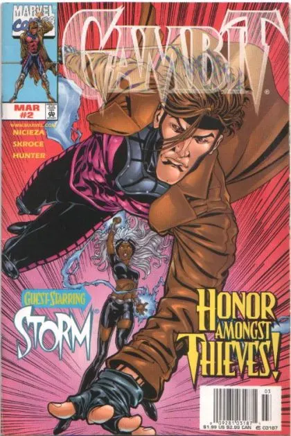 Gambit, Vol. 3 #2 Newsstand Edition comic book cover, 1999