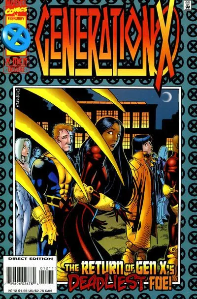 Generation X, Vol. 1 #12 Direct Edition comic book cover, 1996