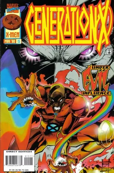 Generation X, Vol. 1 #15 Direct Edition comic book cover, 1996