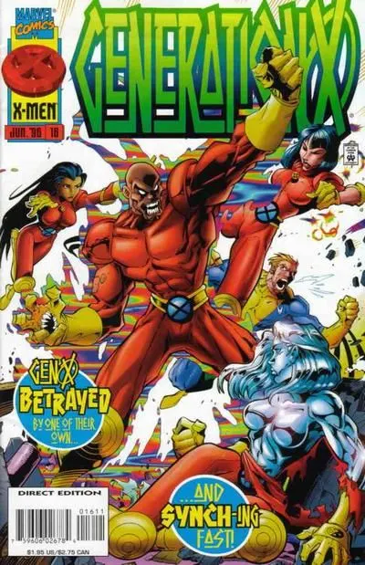 Generation X, Vol. 1 #16 Direct Edition comic book cover, 1996