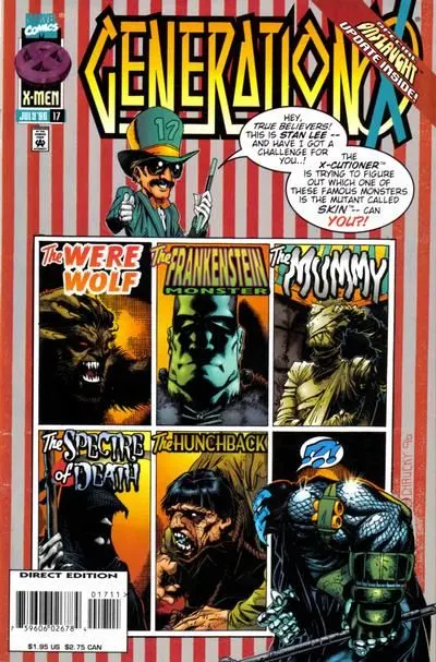 Generation X, Vol. 1 #17 Direct Edition comic book cover, 1996