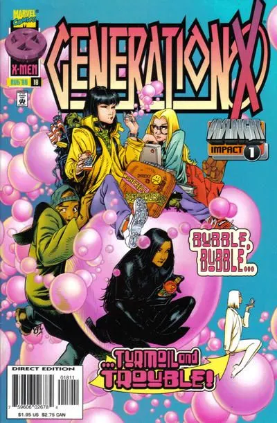 Generation X, Vol. 1 #18 Direct Edition comic book cover, 1996