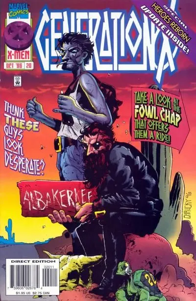 Generation X, Vol. 1 #20 Direct Edition comic book cover, 1996