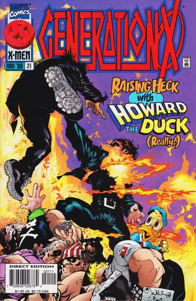 Generation X, Vol. 1 #21 Direct Edition comic book cover, 1996