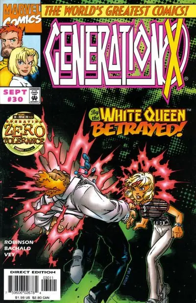 Generation X, Vol. 1 #30 Direct Edition comic book cover, 1997