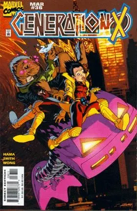 Generation X, Vol. 1 #36 Direct Edition comic book cover, 1998