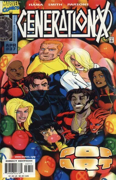 Generation X, Vol. 1 #37 Direct Edition comic book cover, 1998