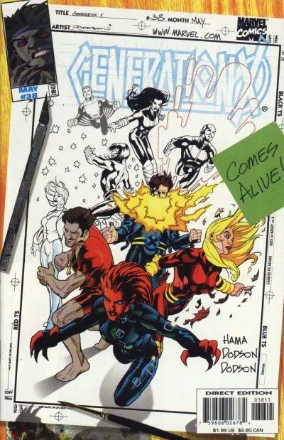 Generation X, Vol. 1 #38 Direct Edition comic book cover, 1998