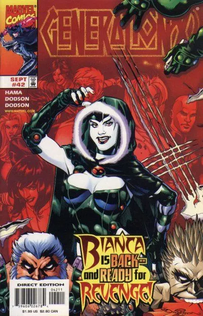 Generation X, Vol. 1 #42 Direct Edition comic book cover, 1998