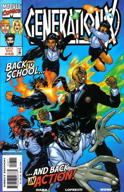 Generation X, Vol. 1 #46 Direct Edition comic book cover, 1998