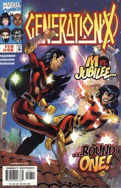 Generation X, Vol. 1 #48 Direct Edition comic book cover, 1999