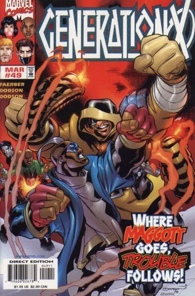 Generation X, Vol. 1 #49 Direct Edition comic book cover, 1999