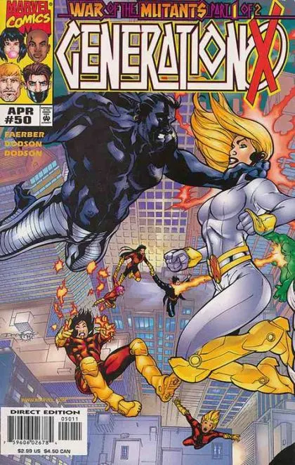 Generation X, Vol. 1 #50 Direct Edition comic book cover, 1999