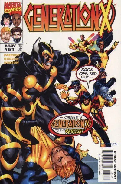 Generation X, Vol. 1 #51 Direct Edition comic book cover, 1999